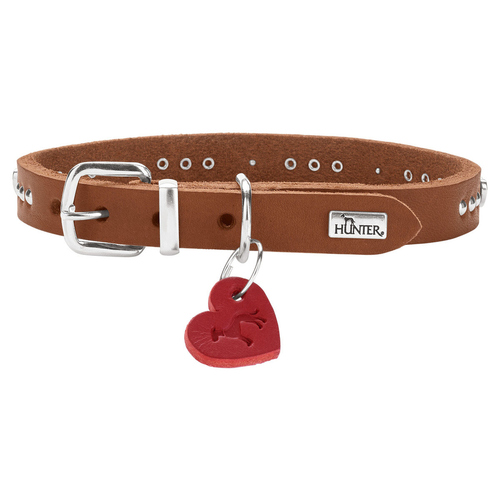 Hunter Halsband Aalborg Hearts cognac, Größe: XXS-XS / 27 cm
