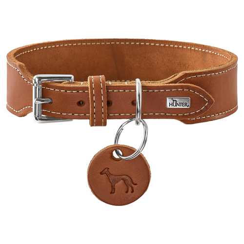 Hunter Halsband Aalborg extra-breit cognac, Größe: L / 65 cm / Breite: 3,5 cm Hunter Halsband Aalborg extra-breit cognac, Größe: L / 65 cm / Breite: 3,5 cm