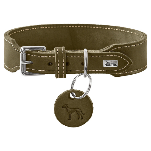 Hunter Halsband Aalborg extra-breit oliv, Größe: S-M / 50 cm / Breite: 3,0 cm Hunter Halsband Aalborg extra-breit oliv, Größe: S-M / 50 cm / Breite: 3,0 cm