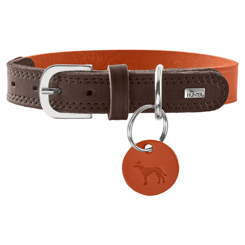Hunter Halsband Lemvig orange/dunkelbraun Hunter Halsband Lemvig orange/dunkelbraun