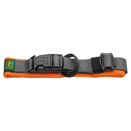 Hunter Halsband Maldon orange/grau, Größe: XL / Breite: 2,5 cm