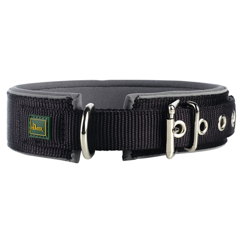 Hunter Halsband Neopren Reflect schwarz/grau, Größe: 50 cm / Breite: 4,5 cm