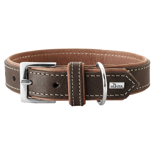 Hunter Halsband Porto dunkelbraun/cognac, Größe: 45 cm / Breite: 2,8 cm Hunter Halsband Porto dunkelbraun/cognac, Größe: 45 cm / Breite: 2,8 cm