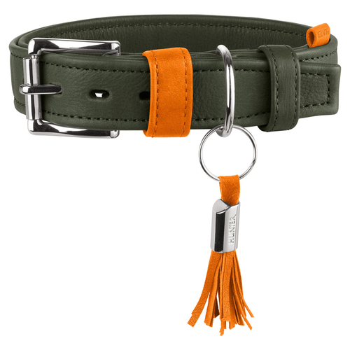 Hunter Halsband Portofino oliv/orange, Größe: M-L / 60 cm