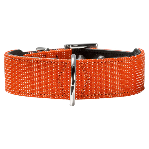 Hunter Halsband Reflect orange/schwarz, Größe: 32 cm / Breite: 2,6 cm