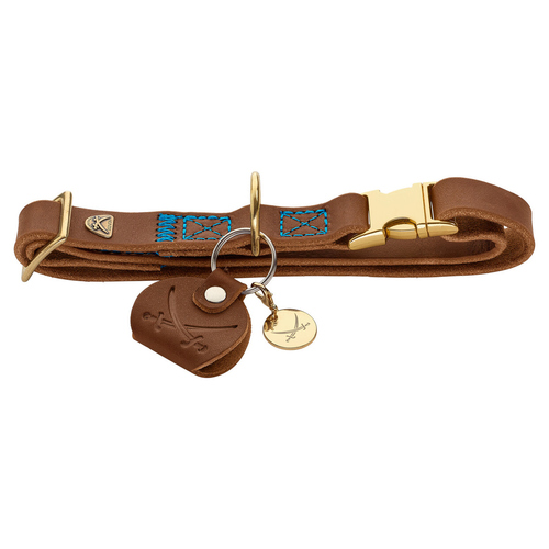 Hunter Halsband Sansibar cognac, Größe: M / Breite: 1,5 cm