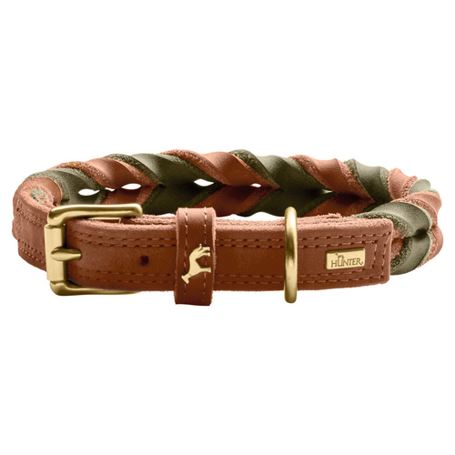 Hunter Halsband Solid Education Duo cognac/oliv