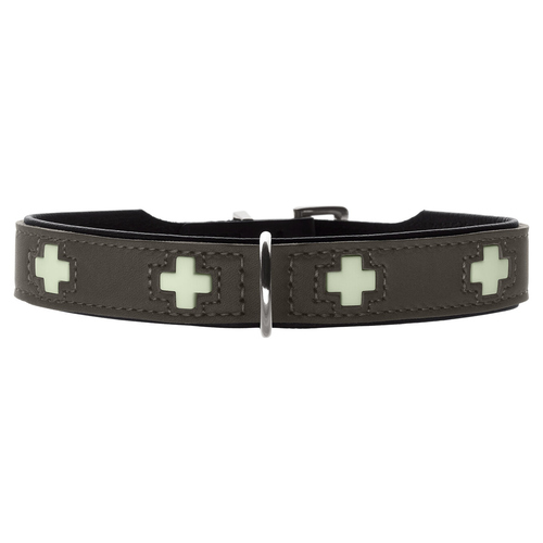Hunter Halsband Swiss Glow steingrau, Größe: M-L / 60 cm / Breite: 3,9 cm Hunter Halsband Swiss Glow steingrau, Größe: M-L / 60 cm / Breite: 3,9 cm