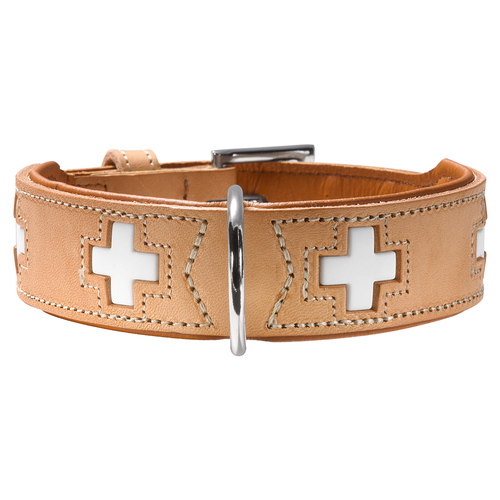 Hunter Halsband Swiss natur/beige, Größe: 50 cm / Breite: 3,9 cm Hunter Halsband Swiss natur/beige, Größe: 50 cm / Breite: 3,9 cm