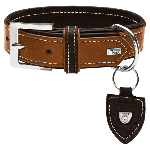 Hunter Halsband Tara cognac/dunkelbraun, Größe: 80 cm / Breite: 4,0 cm