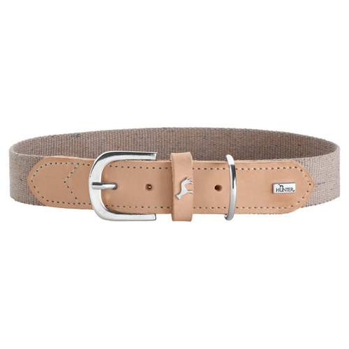 Hunter Halsband Trino grau/natur, Größe: S-M / Länge: 50 cm / Breite: 3,0 cm Hunter Halsband Trino grau/natur, Größe: S-M / Länge: 50 cm / Breite: 3,0 cm