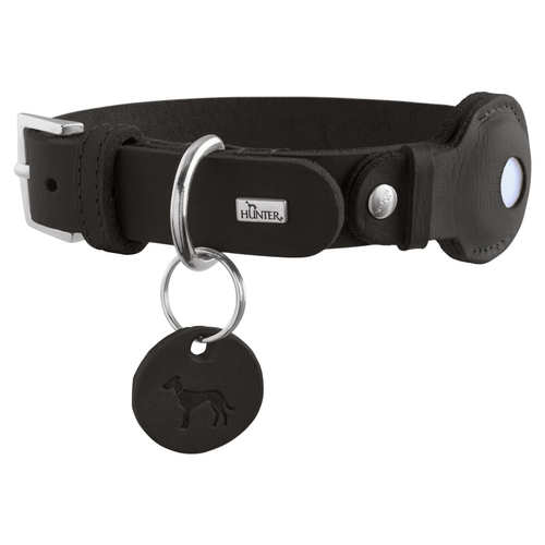 Hunter Halsband Viborg mit Halter für Apple AirTag schwarz