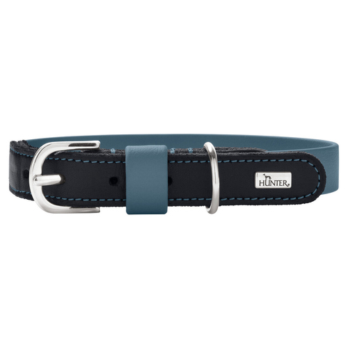 Hunter Halsband Wolmar rauchblau/schwarz, Größe: S-M / 50 cm / Breite: 2,4 cm
