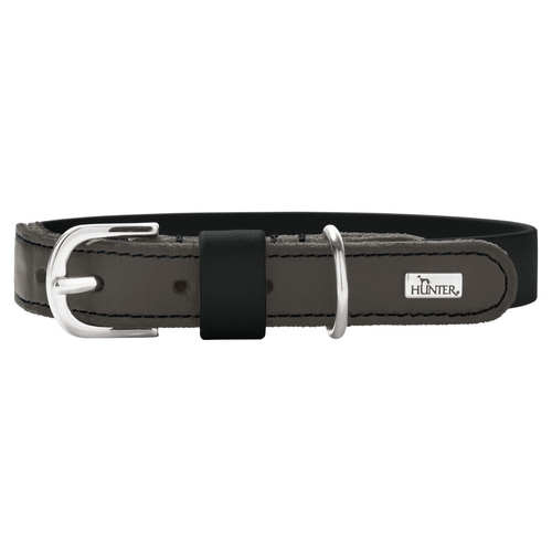 Hunter Halsband Wolmar schwarz/grau, Größe: M-L / 60 cm / Breite: 2,4 cm