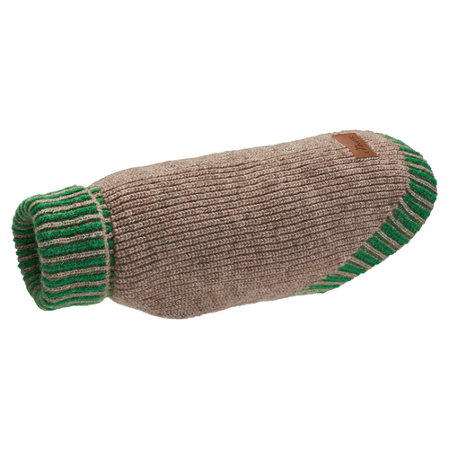 Hunter Hundepullover Odense mit Mütze (Set) beige/grün, Größe: 50 cm
