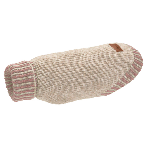Hunter Hundepullover Odense mit Mütze (Set) creme/rosa, Größe: 50 cm