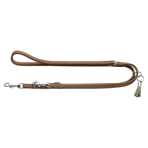 Hunter Verstellbare Führleine Portofino taupe/türkis, Maße: 200 cm / 20 mm Hunter Verstellbare Führleine Portofino taupe/türkis, Maße: 200 cm / 20 mm
