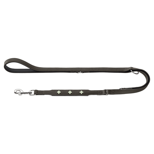 Hunter Verstellbare Führleine Swiss Glow steingrau, Maße: 200 cm / 18 mm