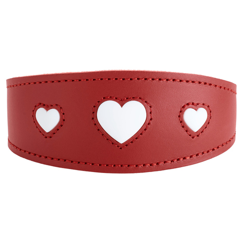 Hunter Windhundhalsband Love rot/schwarz
