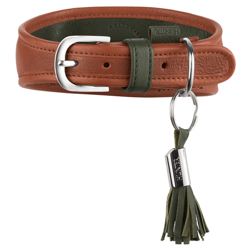 Hunter Windhundhalsband Portofino cognac/oliv, Größe: M / 55 cm Hunter Windhundhalsband Portofino cognac/oliv, Größe: M / 55 cm