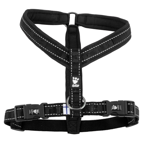 Hurtta Casual Y-Geschirr schwarz, Größe: 80 cm