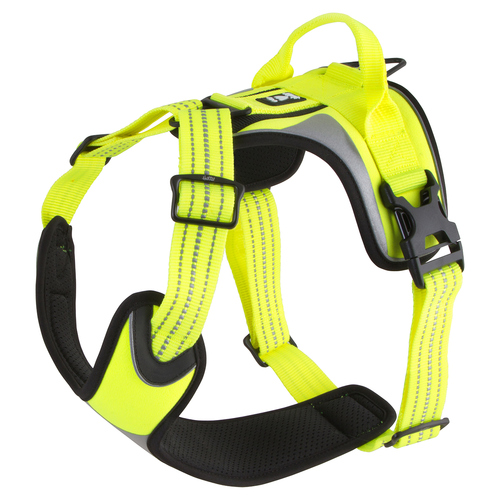 Hurtta Dazzle Geschirr gelb, Brustumfang: 100 - 120 cm
