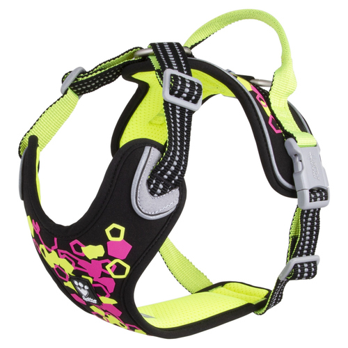 Hurtta Hundegeschirr Weekend Warrior Neon Harness II licorice