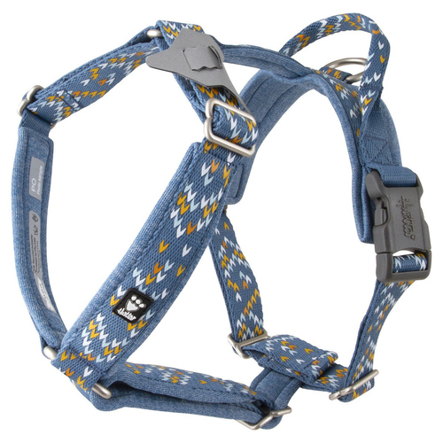 Hurtta Razzle Dazzle Y-Geschirr bilberry (jeansblau), Brustumfang: 55 - 65 cm