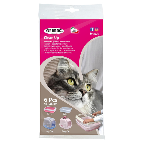 IMAC Katzentoilettenbeutel - 6er Pack, Maße: 50 x 40 x 12 cm