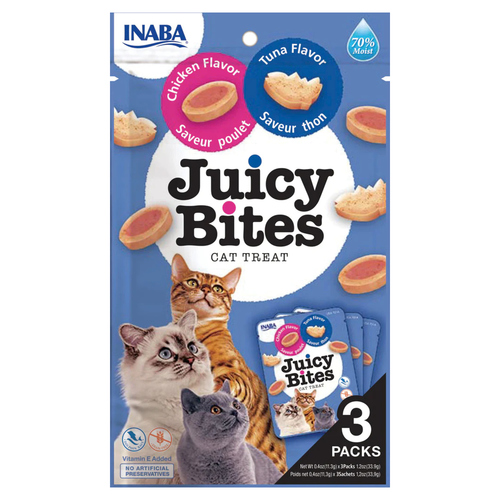 Inaba Cat Churu Juicy Bites Huhn & Thunfisch 3 x 11,3 g