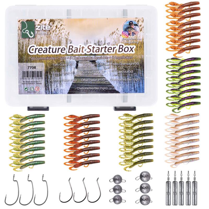 Inzite Craw Starterbox Creature Bait Set Barsch Zander Köder Set Zite Fishing