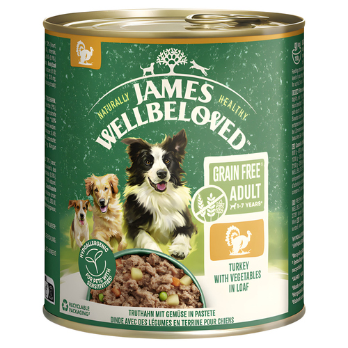 JAMES WELLBELOVED Adult Getreidefrei Truthahn 800 g - 6 Stück