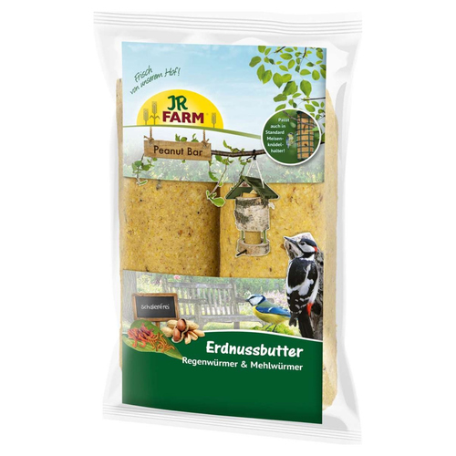 JR Farm Garden Peanut Bar 2er Pack Regen- & Mehlwürmer 700 g - 3 Stück