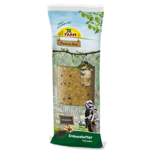 JR Farm Garden Peanut Bar Erdnussbutter Holunder 350 g - 5 Stück