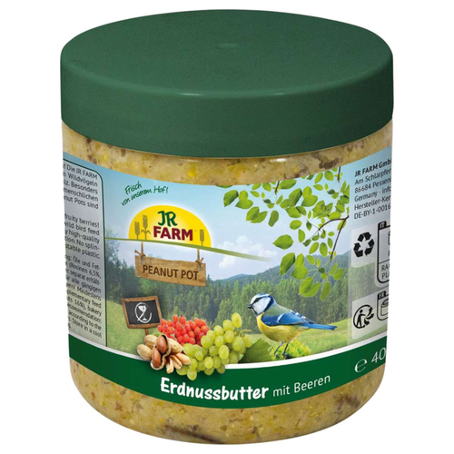 JR Farm Garden Peanut Pot Erdnussbutter Beeren 400 g - 5 Stück