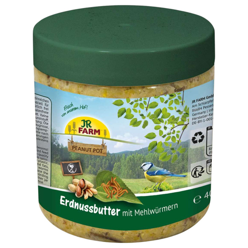 JR Farm Garden Peanut Pot Erdnussbutter Mehlwürmer 400 g - 5 Stück