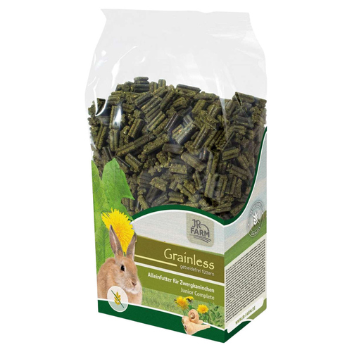 JR Farm Grainless Complete Junior Zwergkaninchen 1000 g - 6 Stück