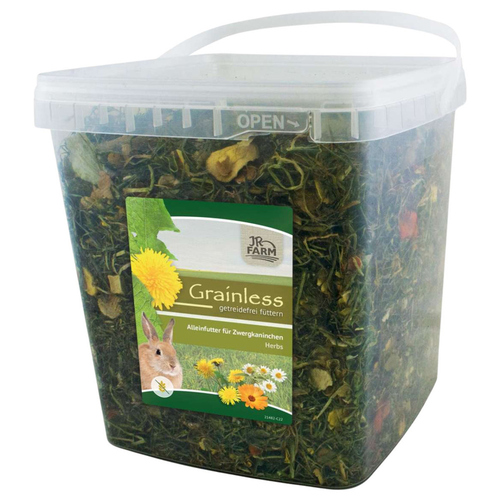 JR Farm Grainless Herbs Zwergkaninchen 5 Liter Eimer