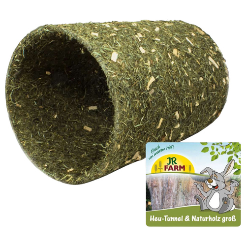 JR Farm Heu-Tunnel + Naturholz groß 750 g