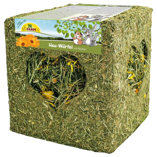 JR Farm Heu-Würfel groß mit Blüten 450 g