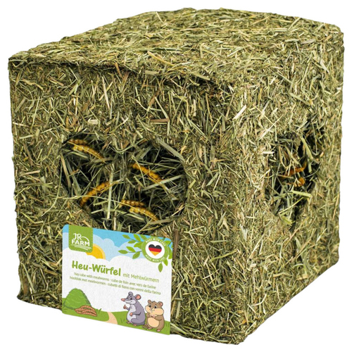 JR Farm Heu-Würfel klein mit Mehlwürmer 125 g - 6 Stück