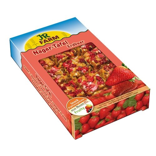 JR Farm Nagolade Nager-Tafel Erdbeere - 7 Stück