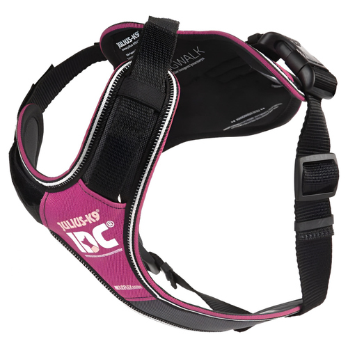 Julius-K9 Gepolstertes Hundegeschirr IDC Longwalk pink/grau, Größe: L