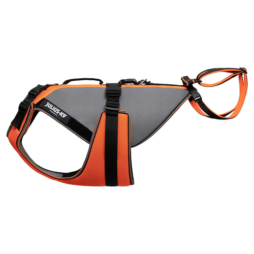 Julius-K9 Hundeweste, 4in1 multifunktional, orange, Größe: S