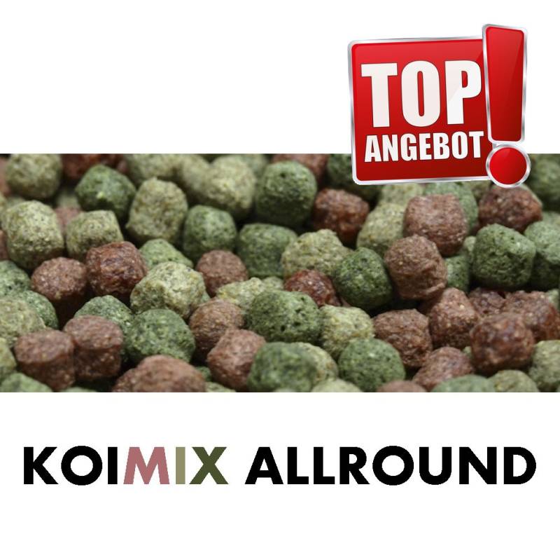KOI PONDLIFE Koifutter Allround Ø 6mm, 5 Sorten Mix, Koifutter Fischfutter 15 Kg KOI PONDLIFE Koifutter Allround Ø 6mm, 5 Sorten Mix, Koifutter Fischfutter 15 Kg