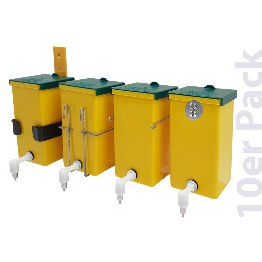 Kaninchen Trinkflasche / Nagertränke "Megaflasche" 1000 ml gelb 10er Pack
