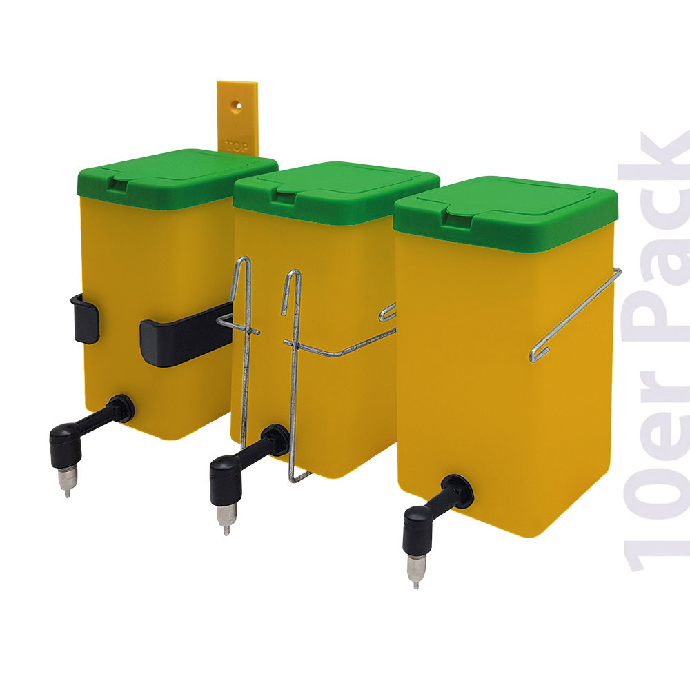 Kaninchen Trinkflasche / Nagertränke mit Klappdeckel 1000 ml 10er Pack