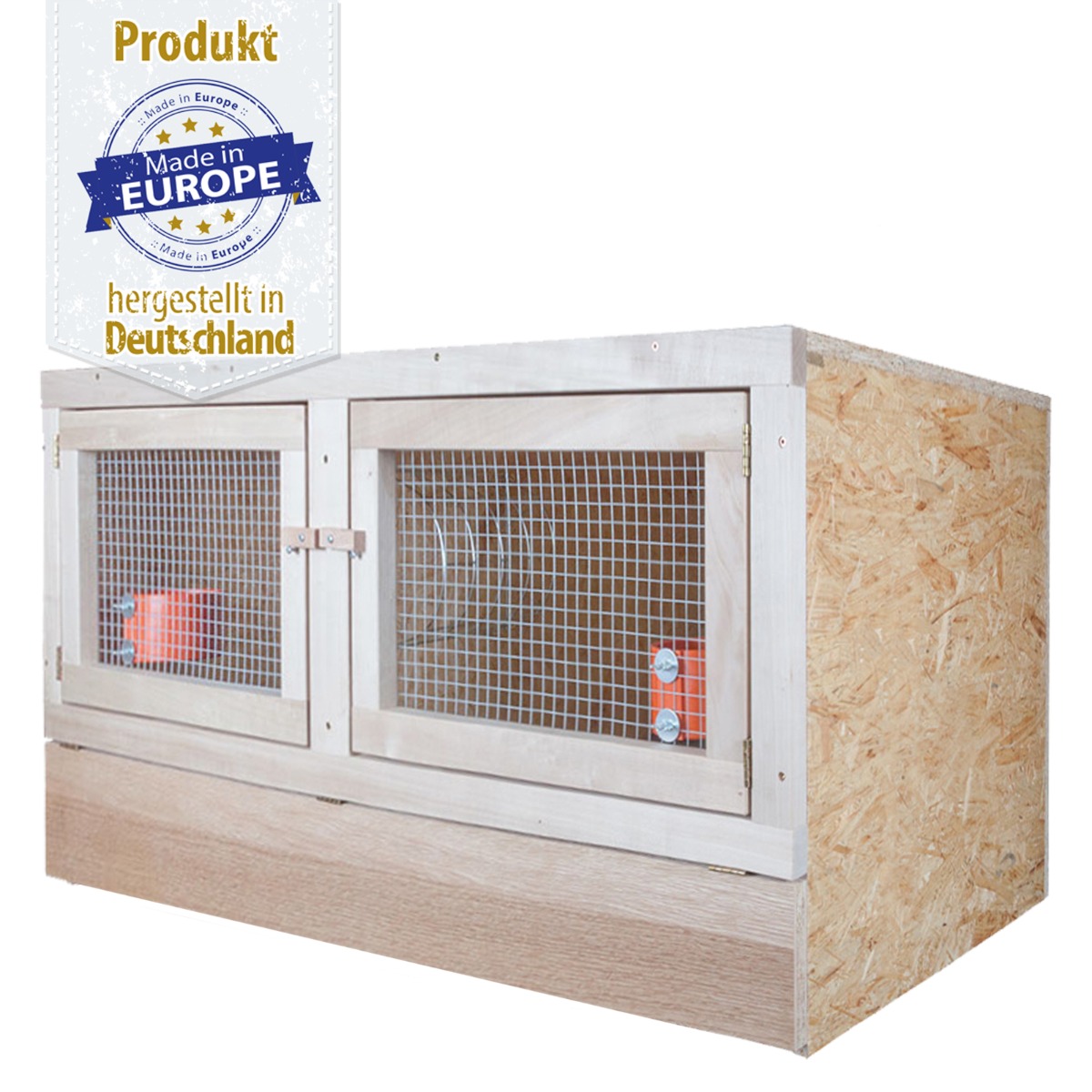 Kaninchenstall 2er - 120 x 60 - ohne Bodenrost