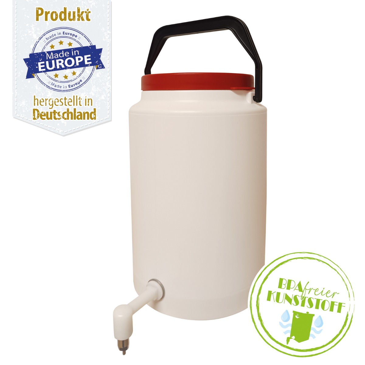 Kaninchentränke / Kleintiertränke - Kunststoffkanne mit Nippel - 3 Liter