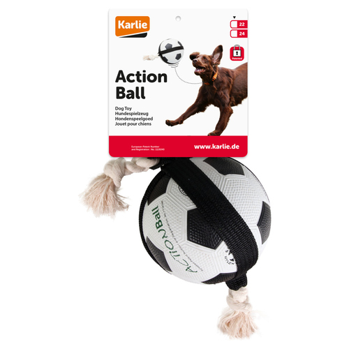 Karlie Hundespielzeug Actionball-Fußball, Durchmesser: 19 cm